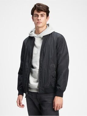 American Eagle Outfitters Black Bomber Jacket men’s size S small streetwear
